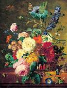 Jan van Huysum Basket of Flowers oil painting on canvas